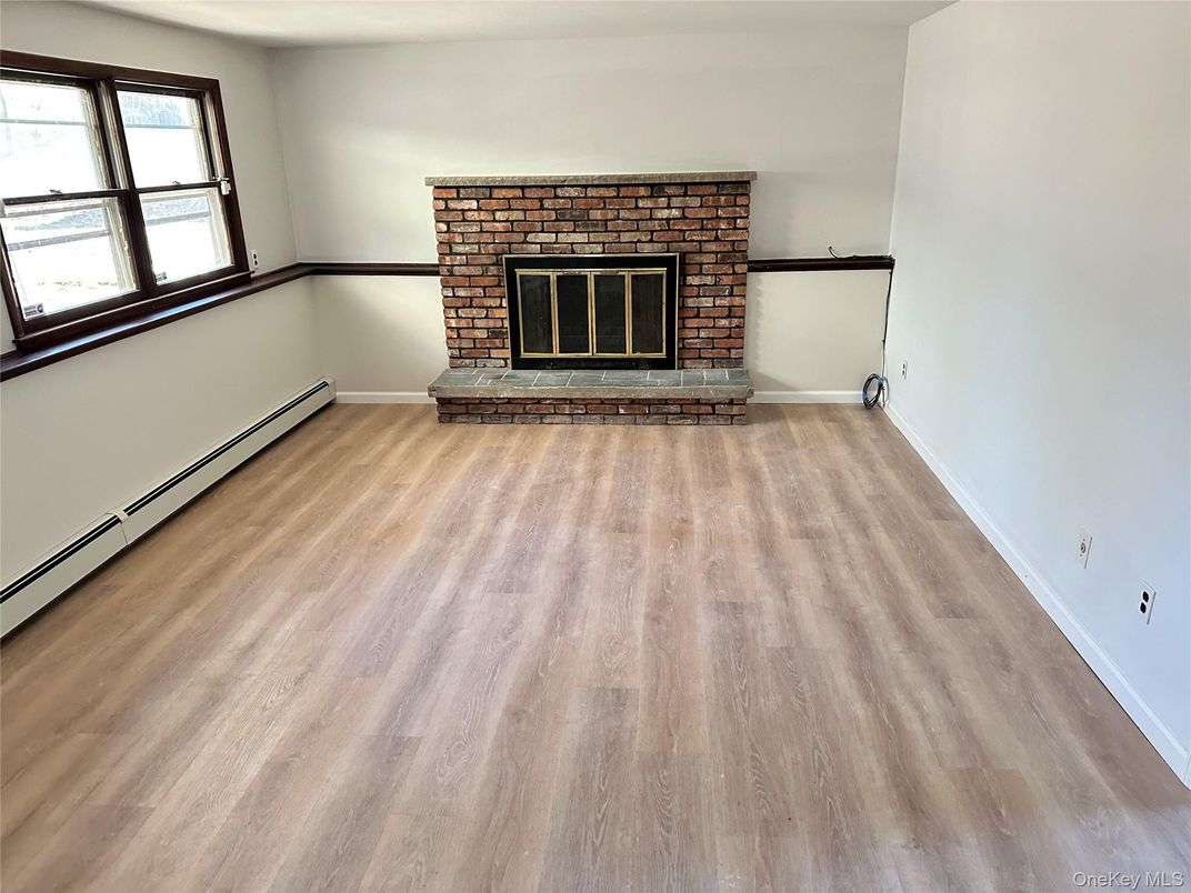 Empty room, Fireplace, Interior, Wood Texture Flooring