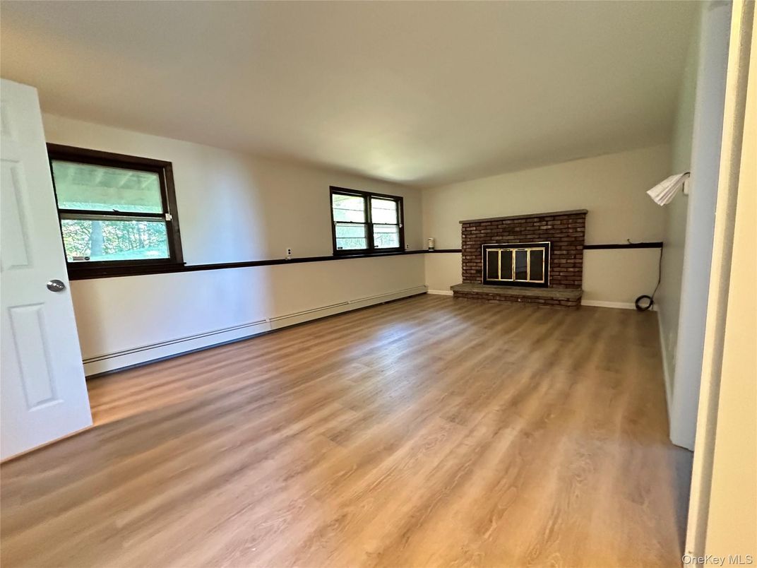 Empty room, Fireplace, Interior, Wood Texture Flooring