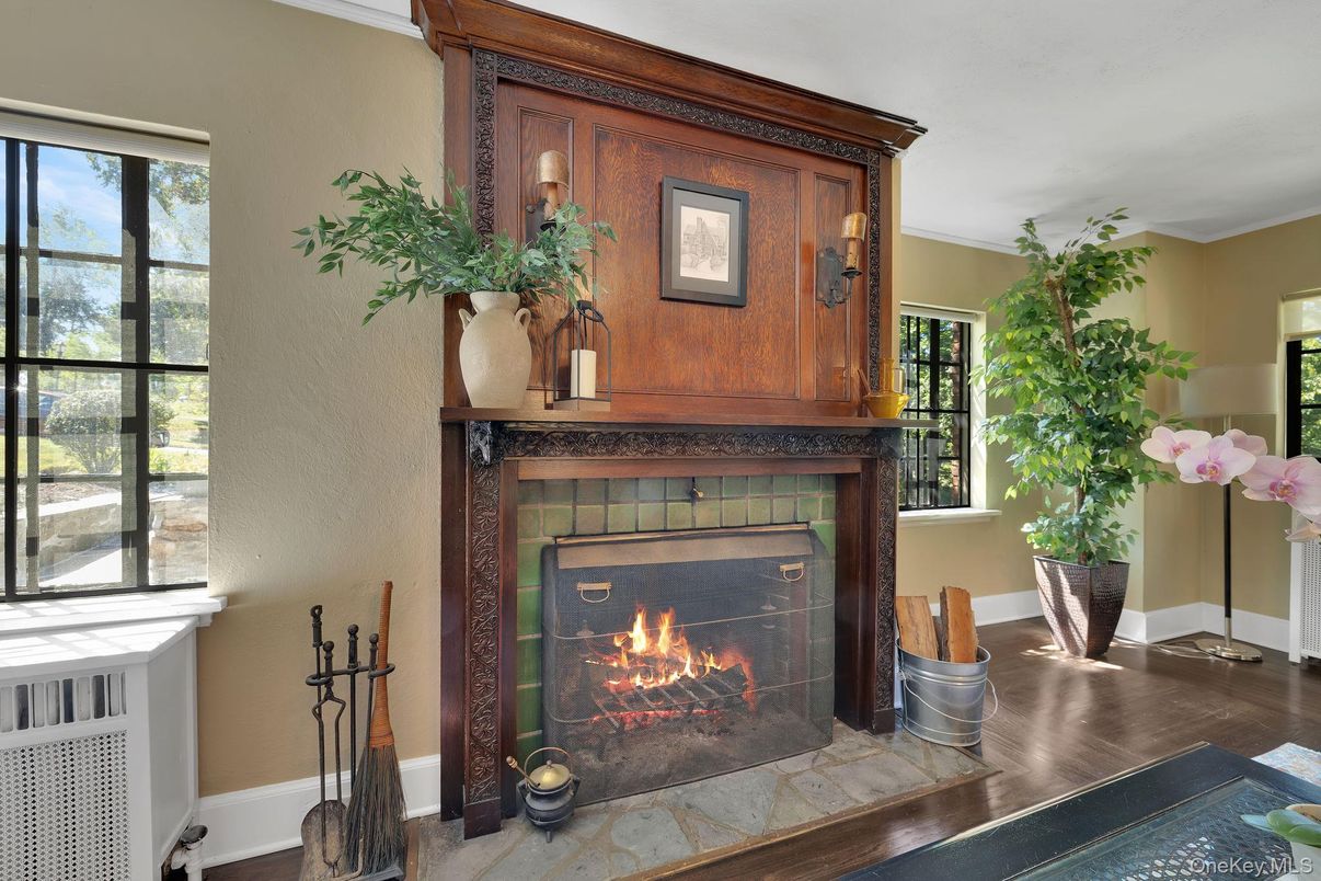 Fireplace, Interior, Wood Texture Flooring
