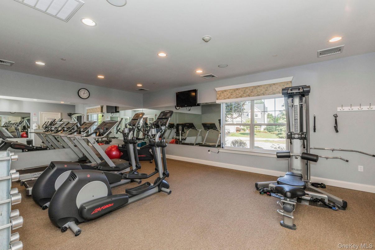 Fitness Equipment, Gym, Interior, Recessed Lighting