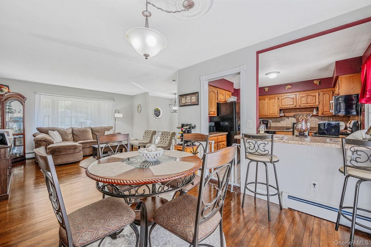 Dining room, Interior, Kitchen, Living room, Wood Texture Flooring