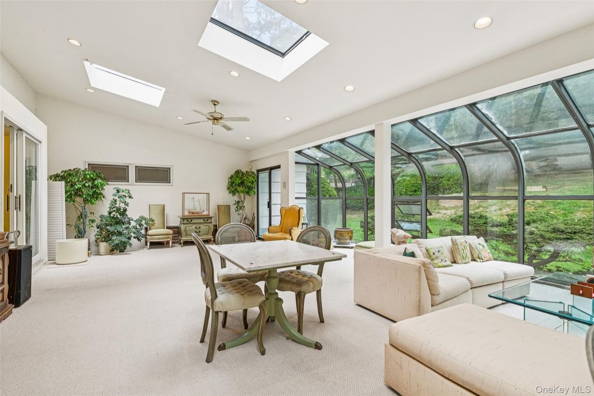 Dining room, Glass Ceilings, Interior, Living room, Recessed Lighting, Sun Room