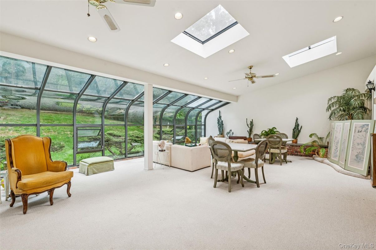 Dining room, Glass Ceilings, Interior, Living room, Recessed Lighting, Sun Room
