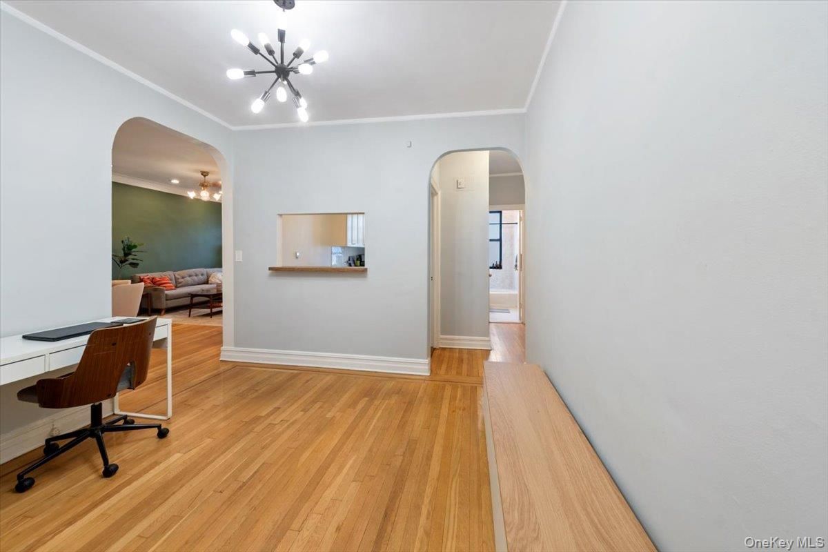 Home Office, Interior, Pendant Lights, Wood Texture Flooring