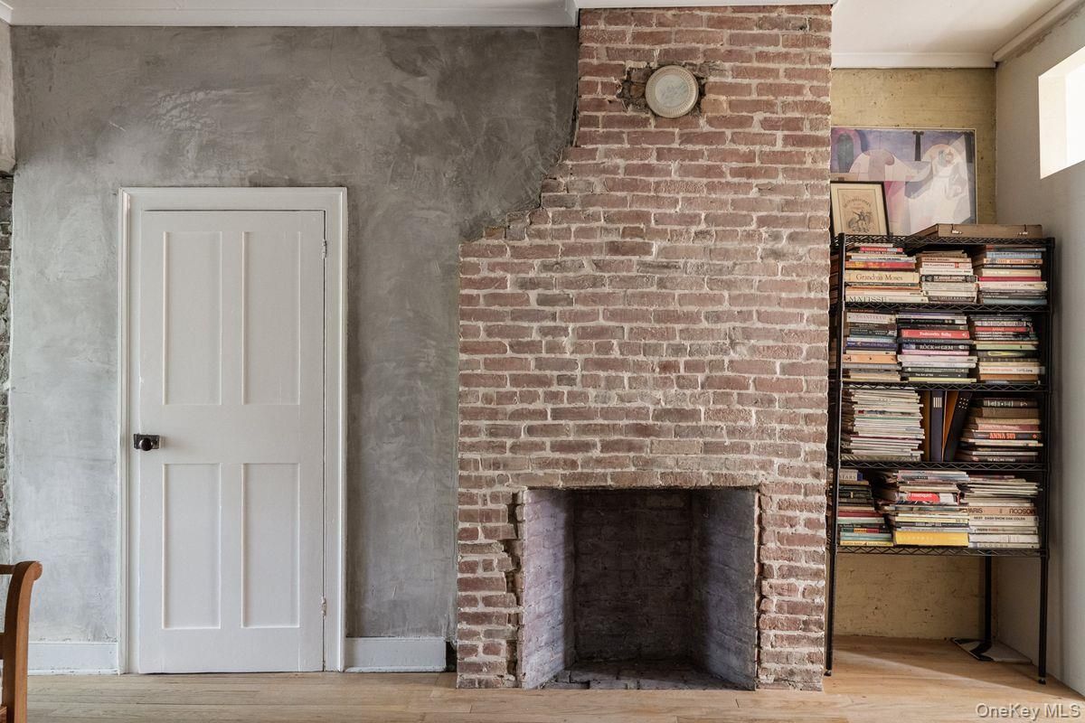 Fireplace, Interior, Stone Walls, Wood Texture Flooring