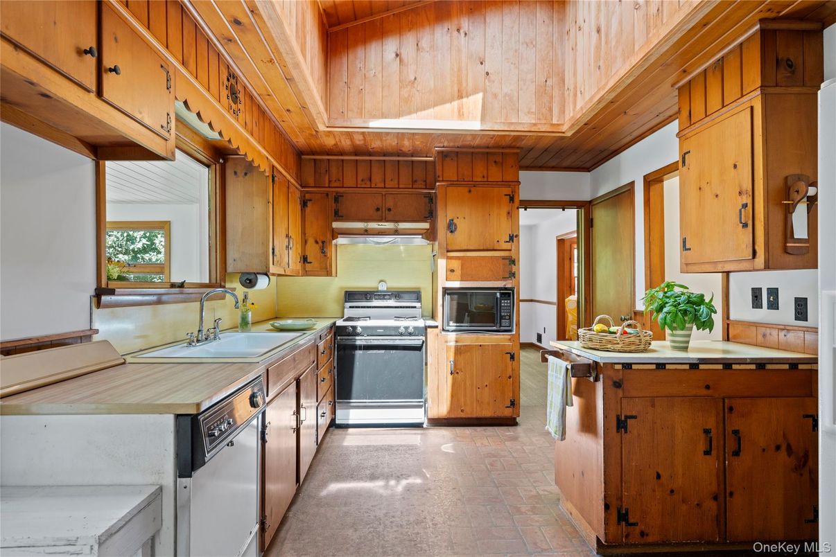 Interior, Kitchen, Stainless Steel Appliances, Wooden Ceilings