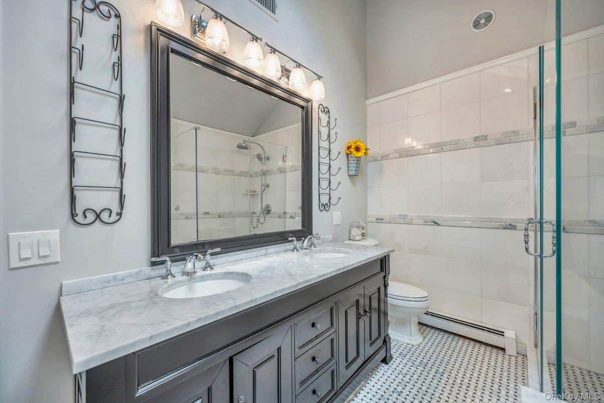 Bathroom, Dual Sink Vanities, Glass Shower, Interior