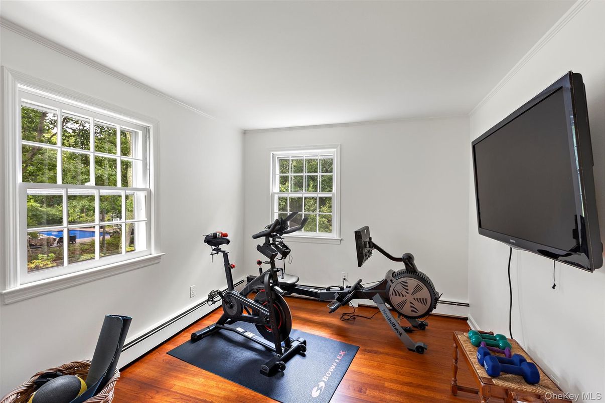 Fitness Equipment, Interior, Wood Texture Flooring
