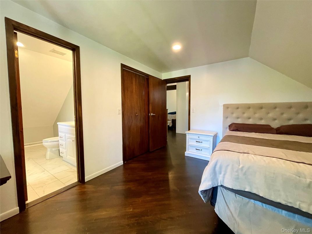 Bathroom, Bedroom, Interior, Marble, Recessed Lighting, Wood Texture Flooring