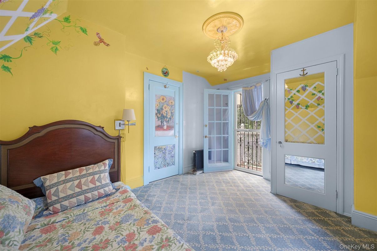 Bedroom, Chandelier, Interior