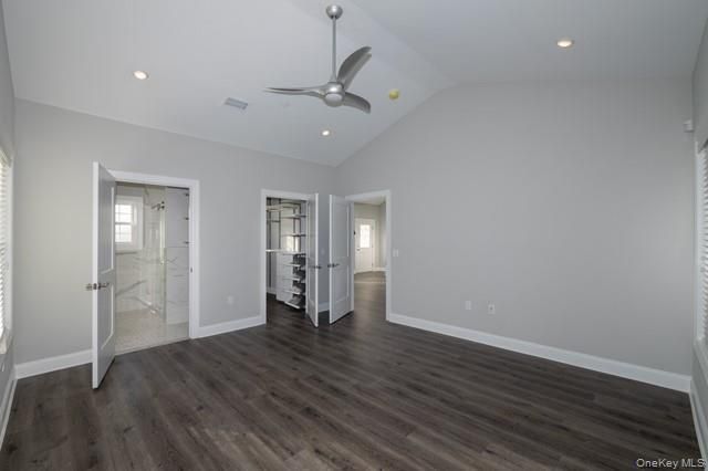 Bathroom, Empty room, Interior, Recessed Lighting, Wood Texture Flooring