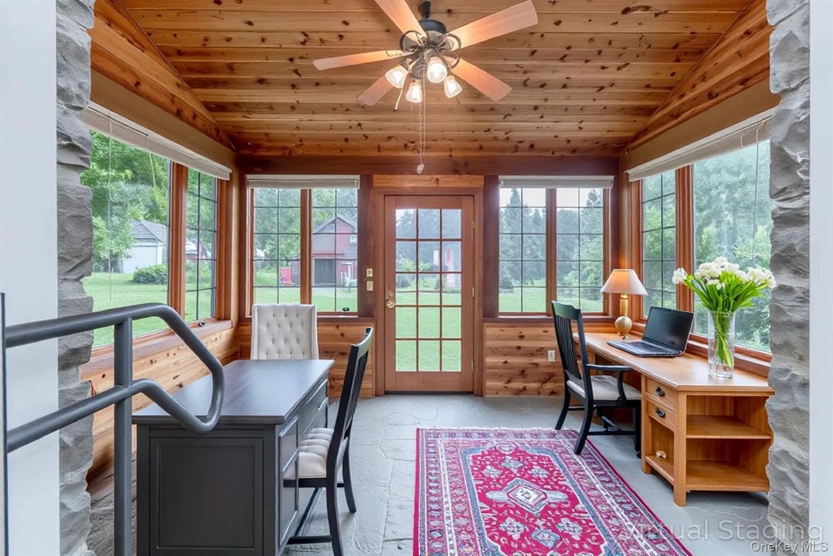 Home Office, Interior, Wooden Ceilings
