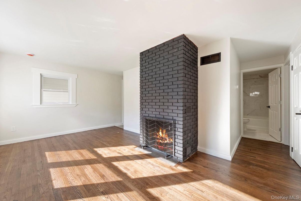 Empty room, Fireplace, Interior, Wood Texture Flooring