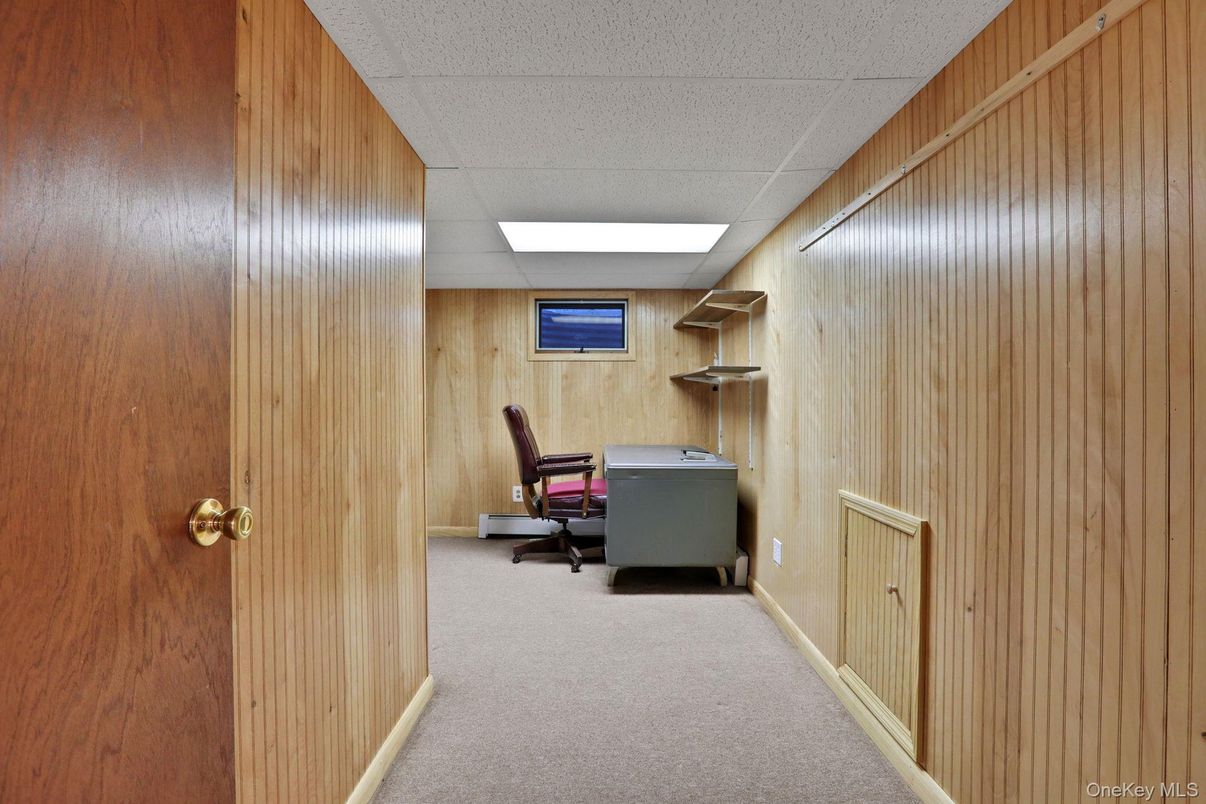 Home Office, Interior, Wooden Walls