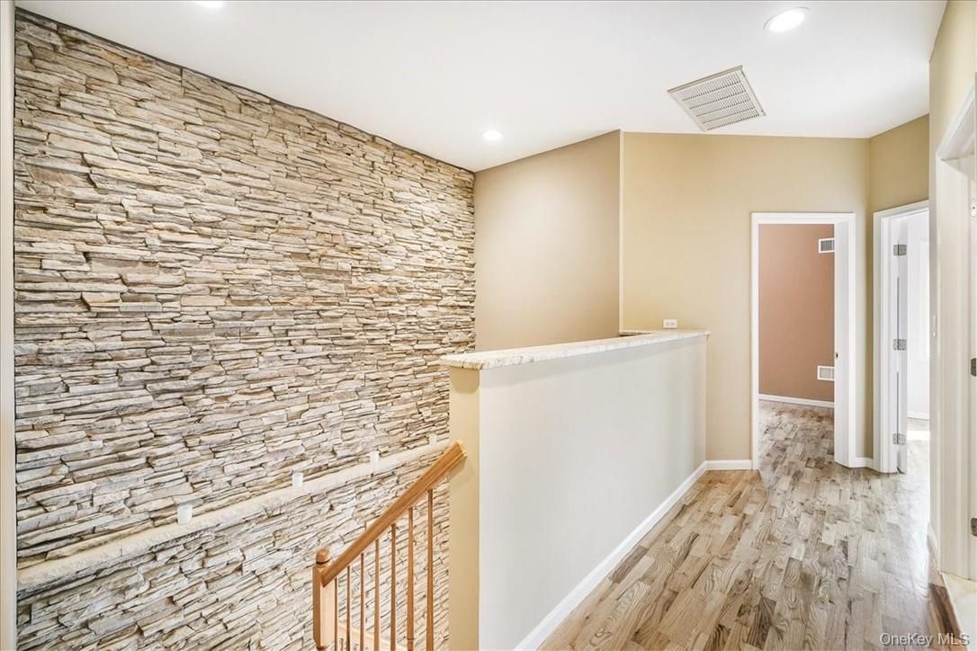 Interior, Recessed Lighting, Stone Walls, Wood Texture Flooring