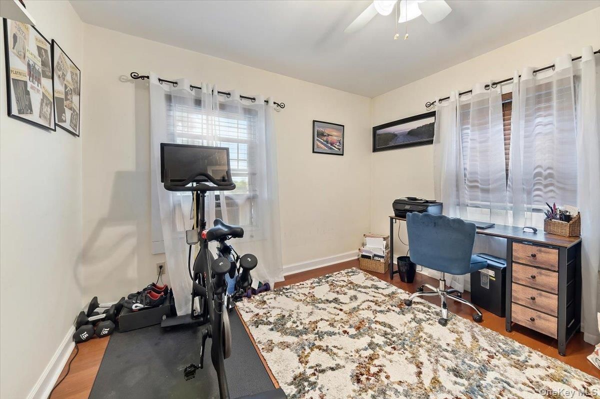 Fitness Equipment, Home Office, Interior, Wood Texture Flooring