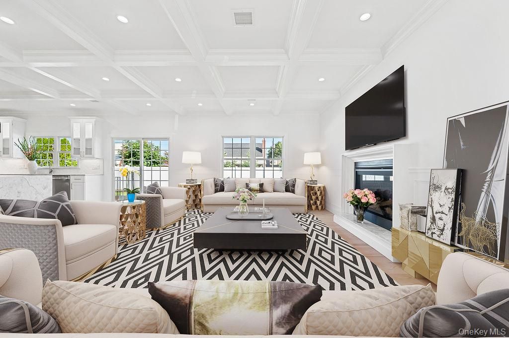 Fireplace, Interior, Living room, Recessed Lighting