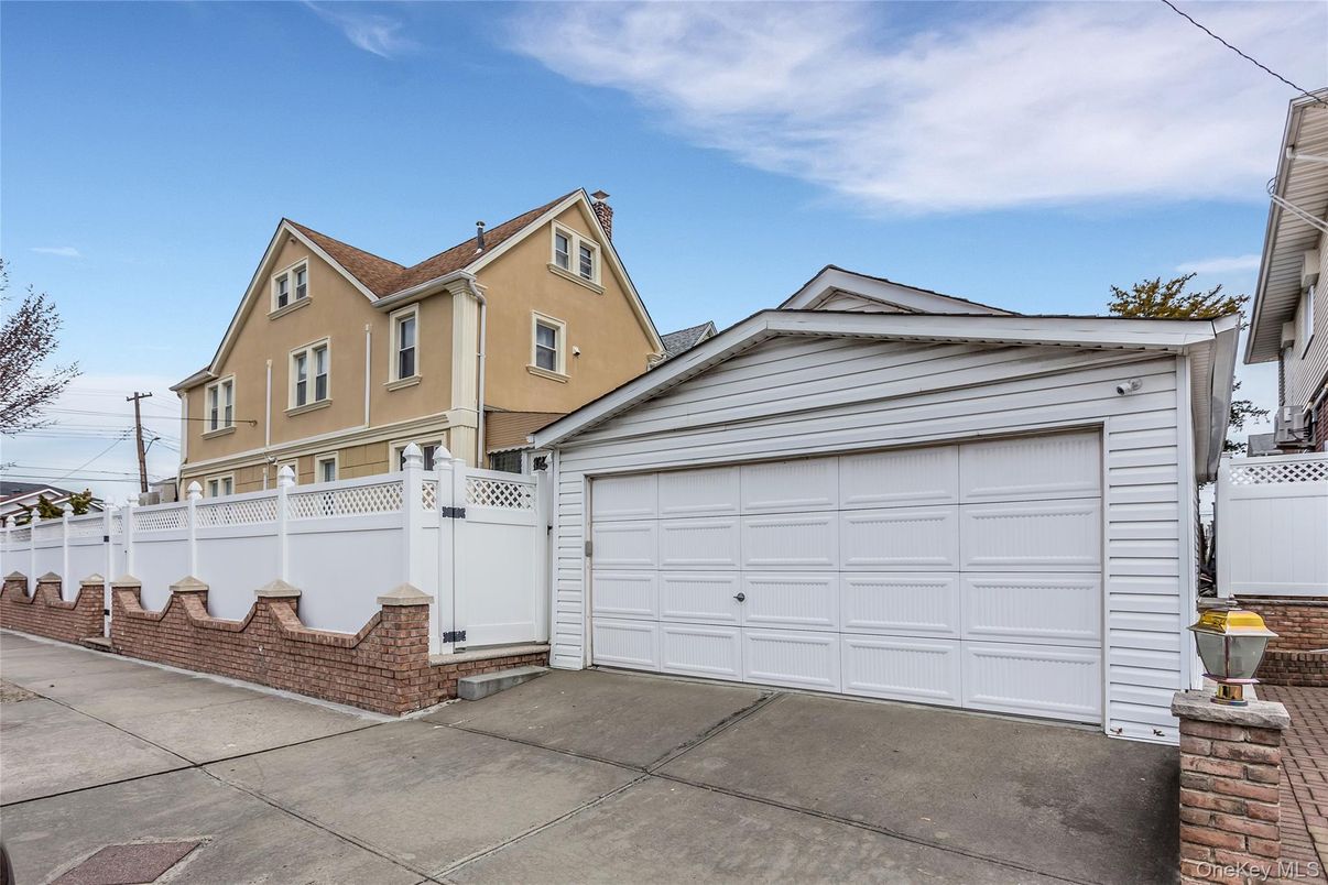 Attached, Detached Garage, Exterior, Facade, Mediterranean