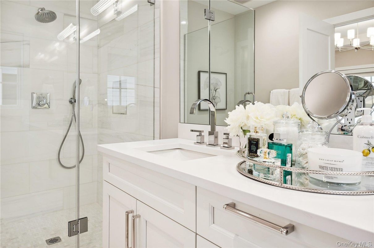 Bathroom, Dual Sink Vanities, Glass Shower, Interior