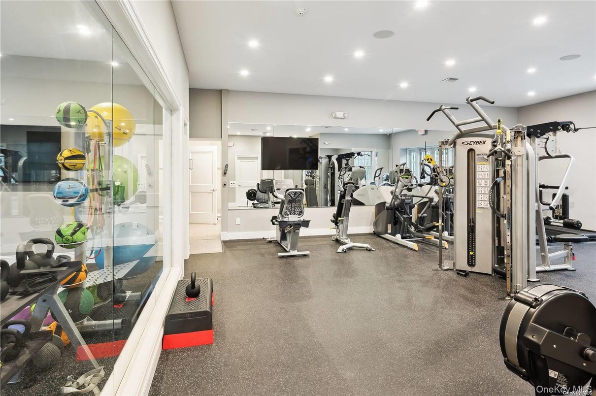 Fitness Equipment, Gym, Interior, Recessed Lighting