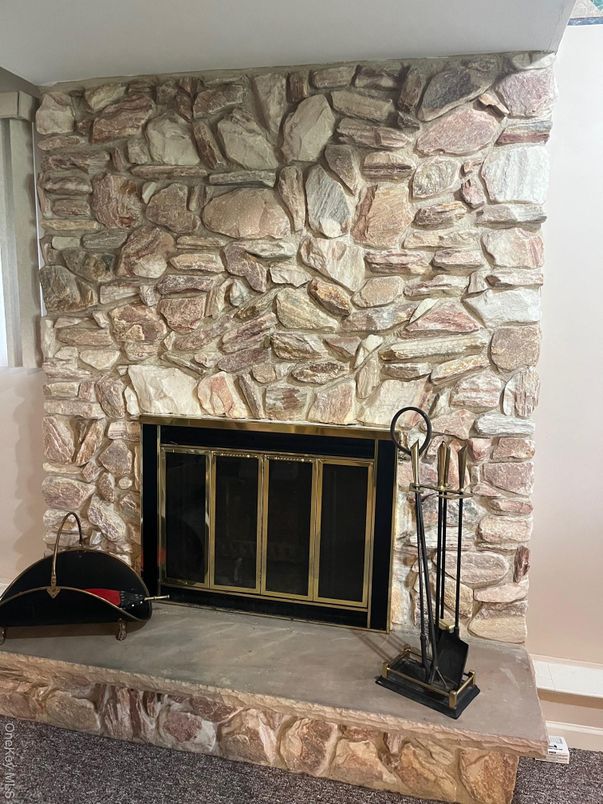 Fireplace, Interior, Stone Walls