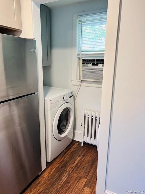 Interior, Washer, Wood Texture Flooring