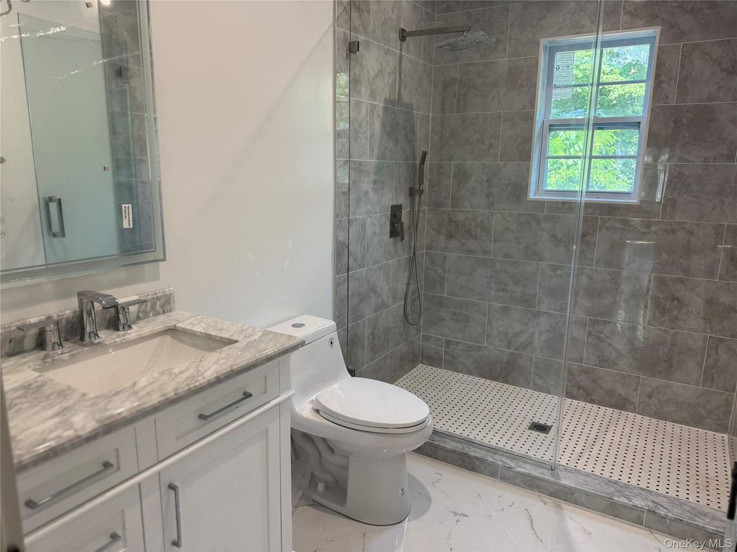 Bathroom, Glass Shower, Interior, Marble