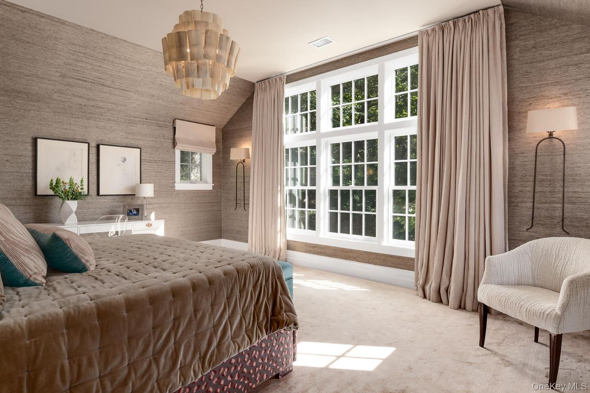 Bedroom, Chandelier, Interior