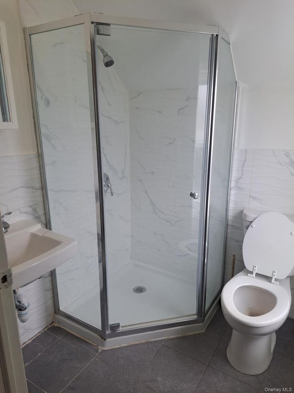 Bathroom, Glass Shower, Interior, Marble Walls