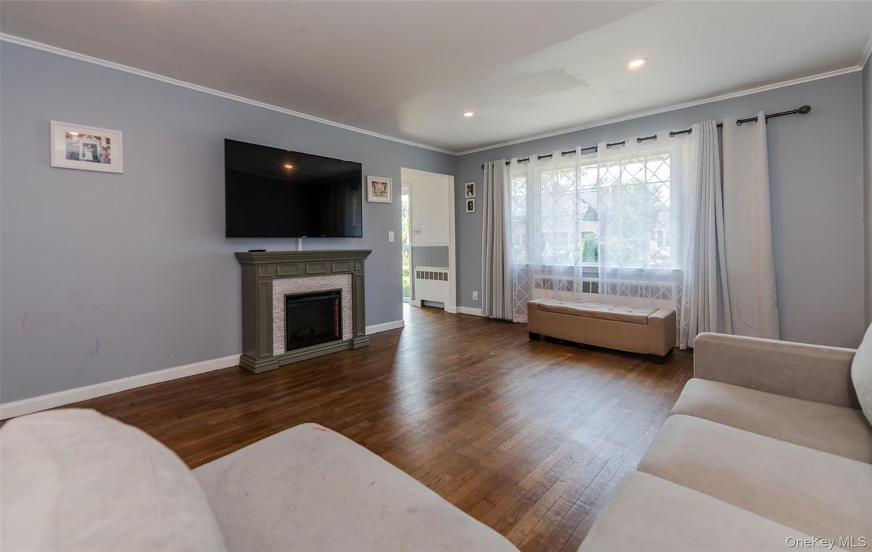 Fireplace, Interior, Recessed Lighting, Wood Texture Flooring