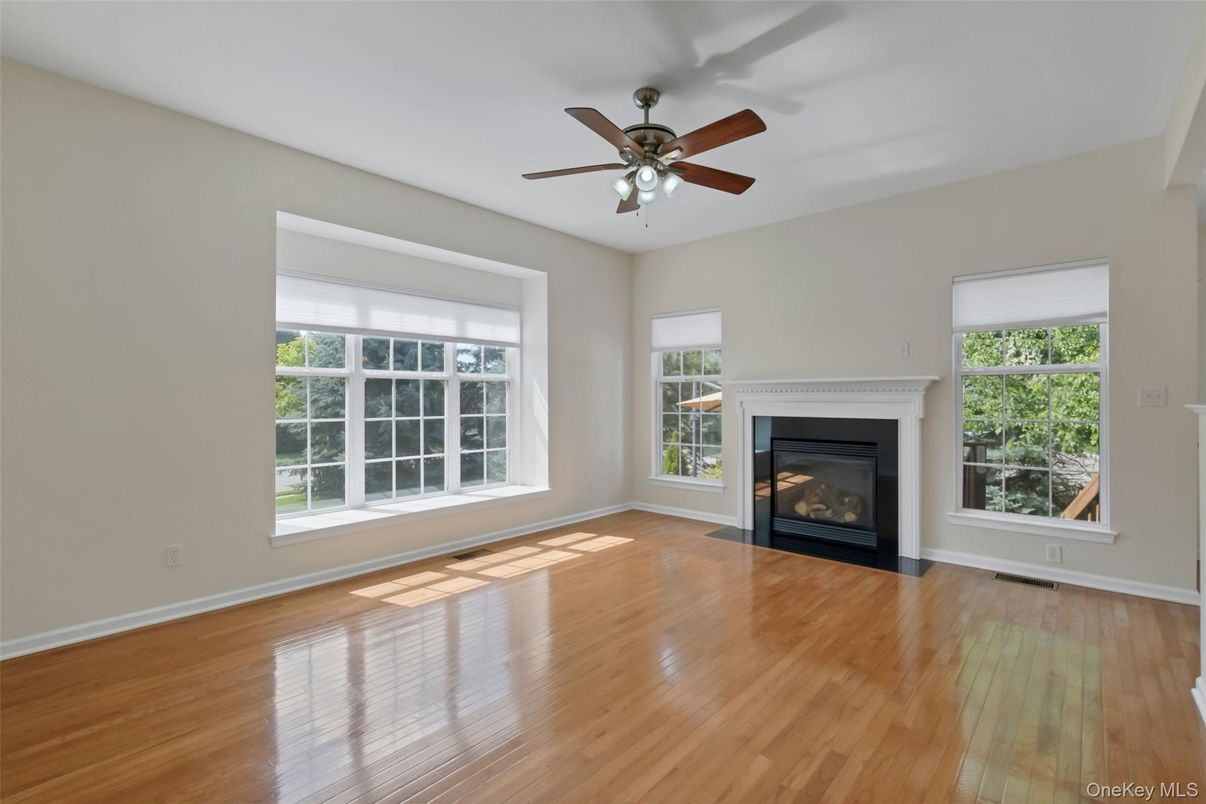 Empty room, Fireplace, Interior, Wood Texture Flooring