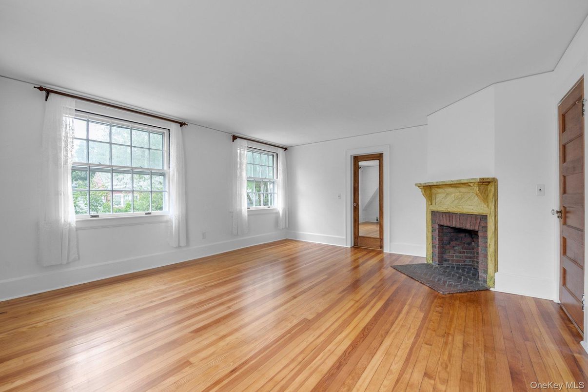 Empty room, Fireplace, Interior, Wood Texture Flooring