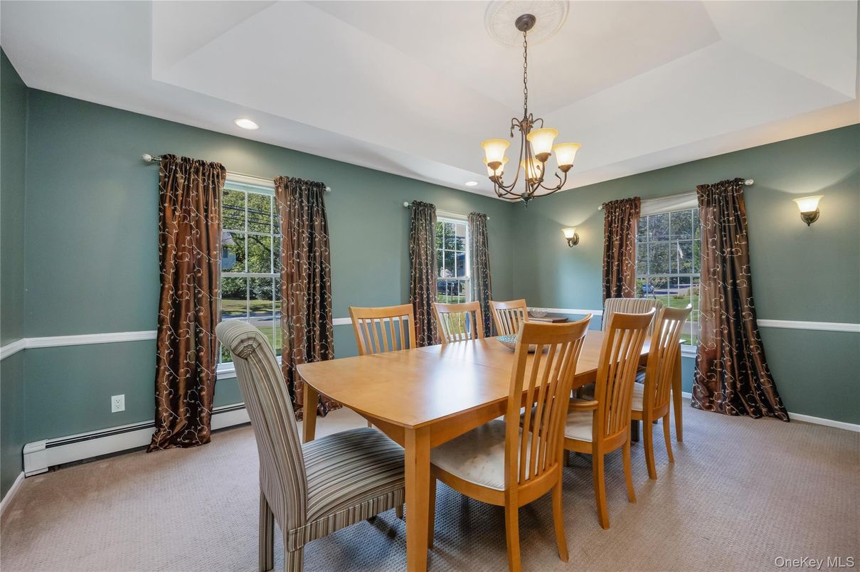 Chandelier, Dining room, Interior, Recessed Lighting