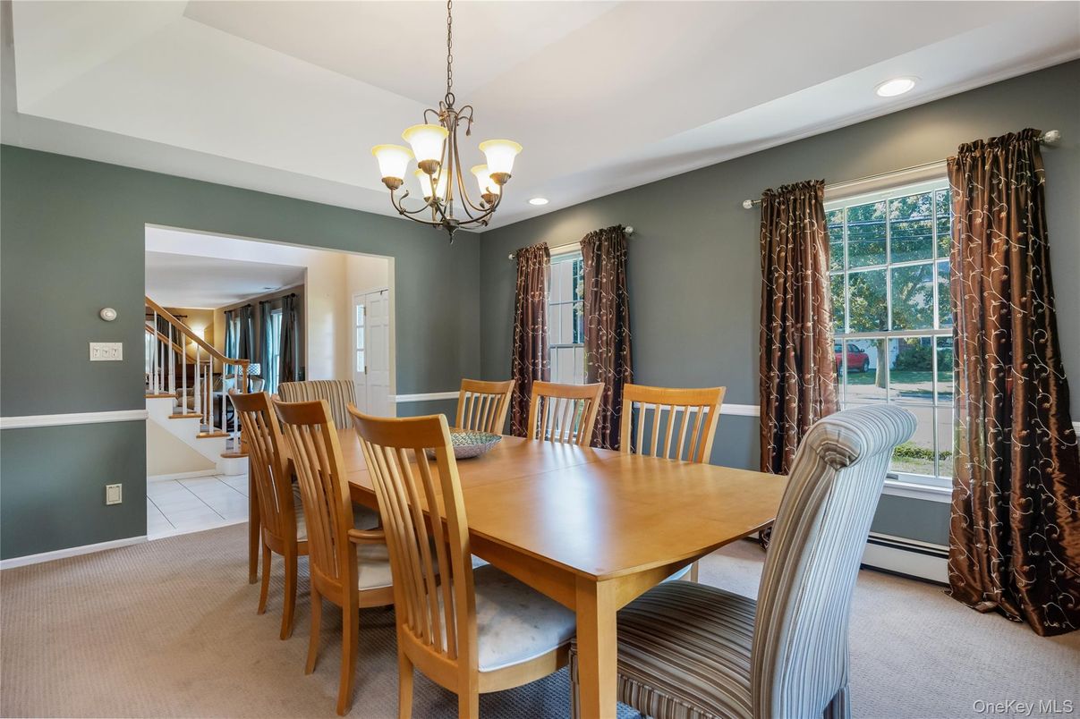 Chandelier, Dining room, Interior, Recessed Lighting