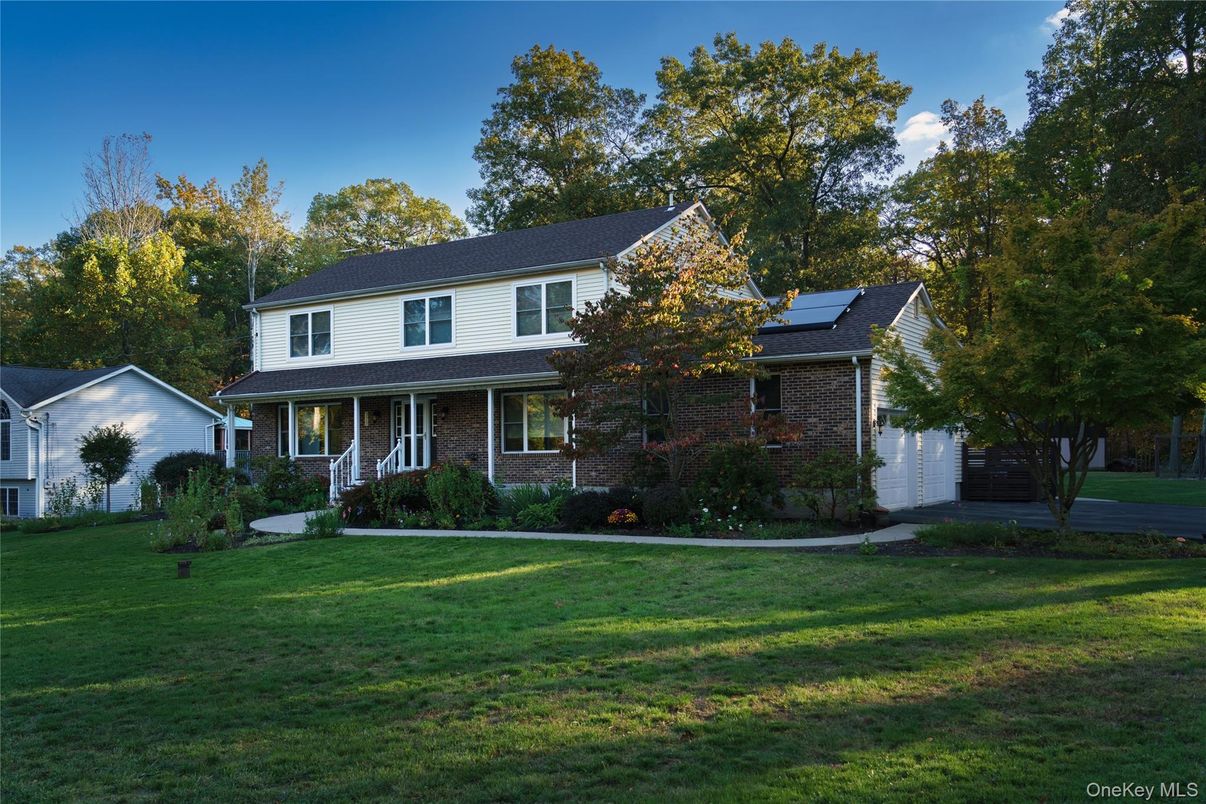 Attached, Backyard, Exterior, Facade, Solar Panels, Georgian