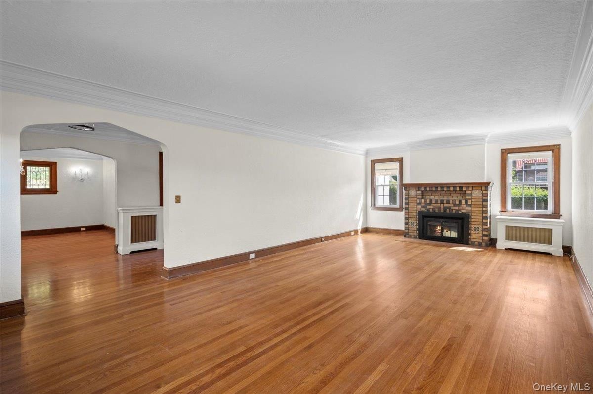 Empty room, Fireplace, Interior, Wood Texture Flooring