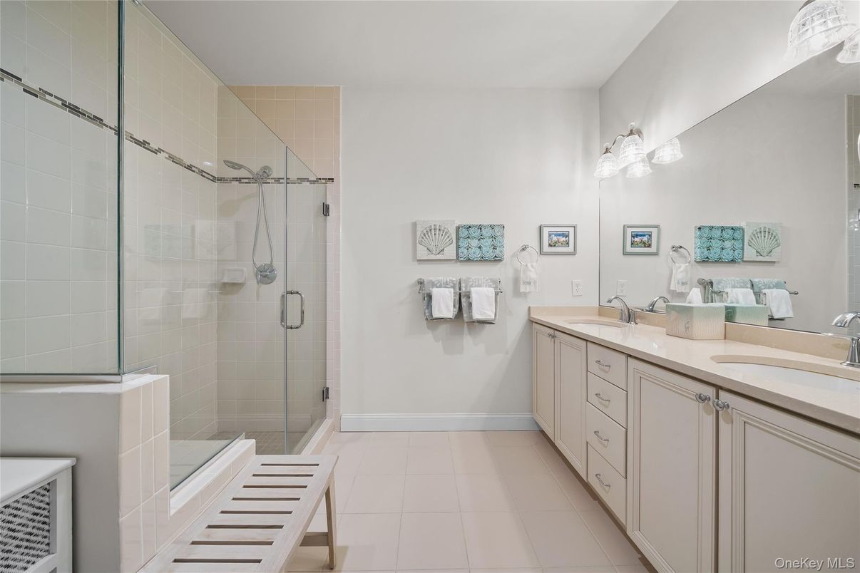 Bathroom, Dual Sink Vanities, Glass Shower, Interior