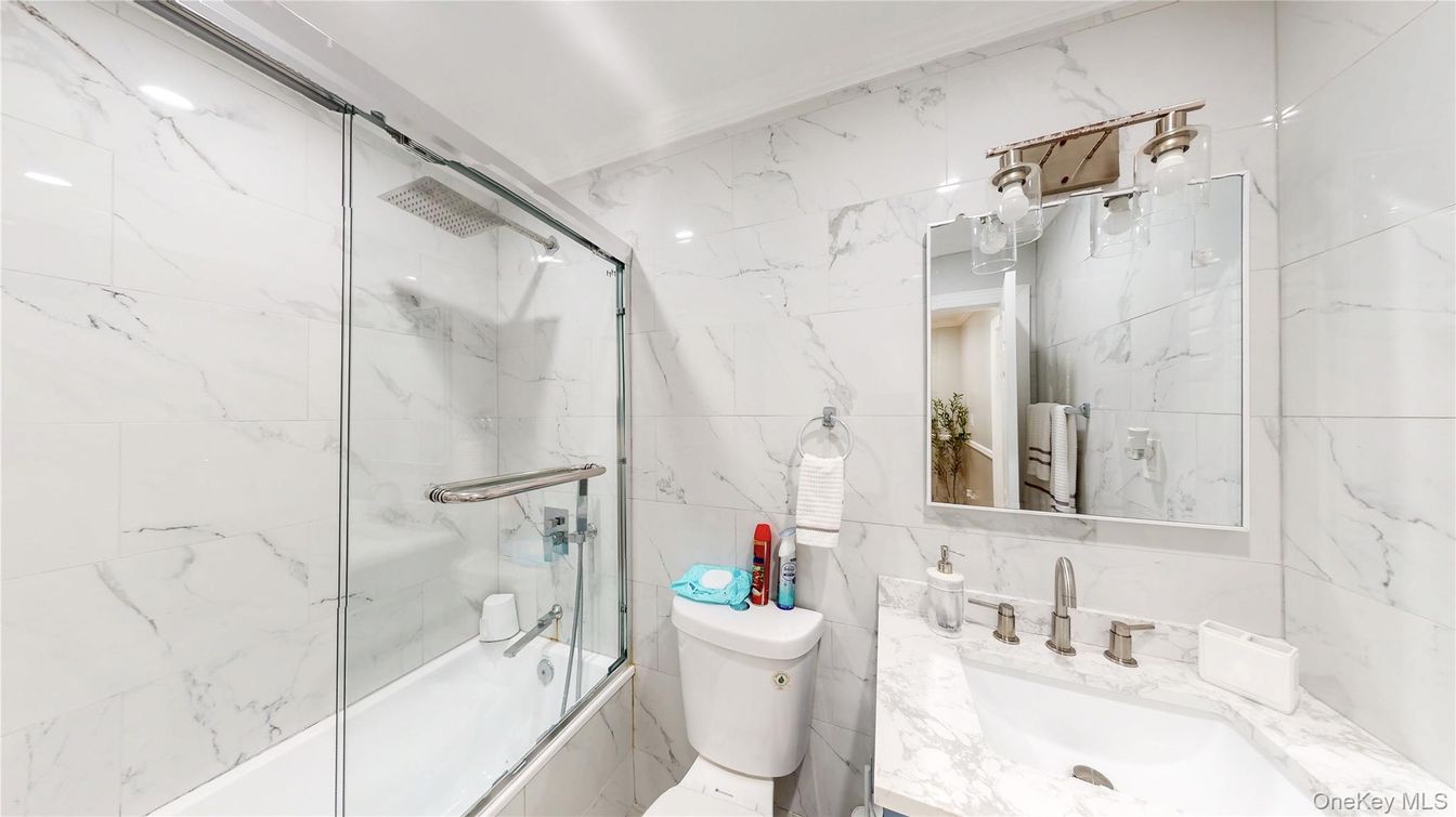 Bathroom, Glass Shower, Interior, Marble Walls