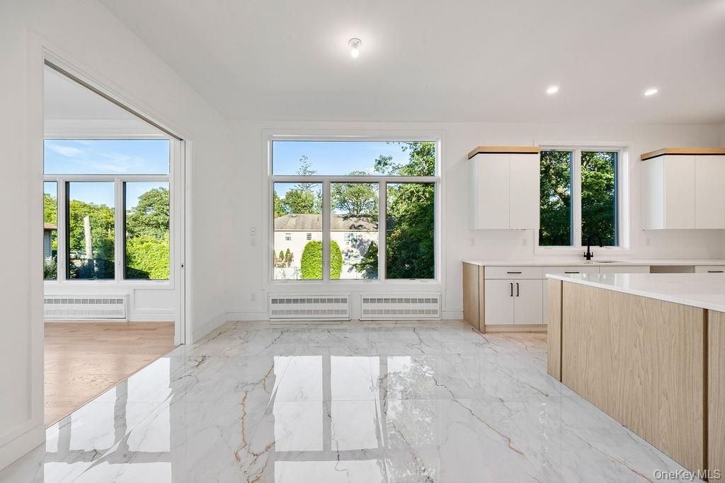 Empty room, Interior, Kitchen, Marble, Recessed Lighting