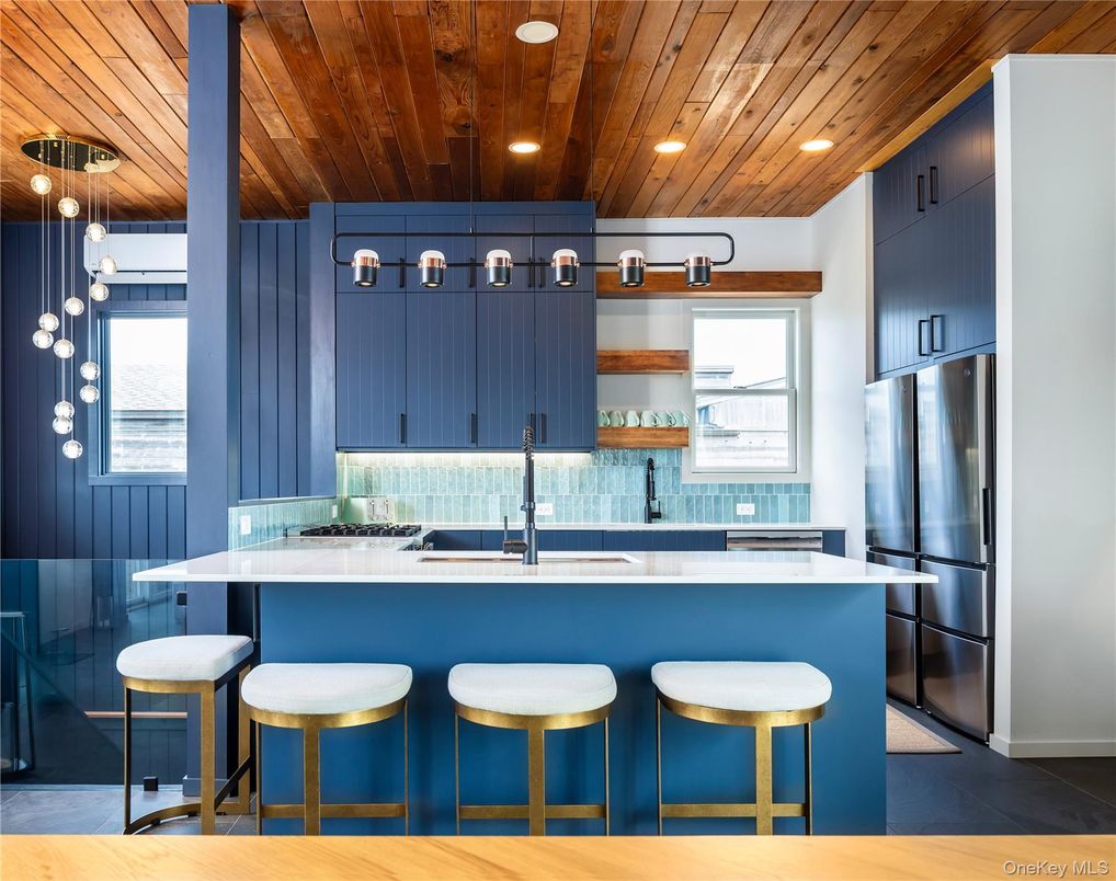 Interior, Kitchen, Pendant Lights, Recessed Lighting, Wooden Ceilings
