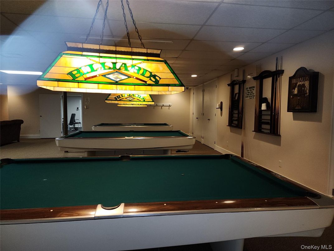 Billiard Table, Game Room, Interior, Pendant Lights, Recessed Lighting