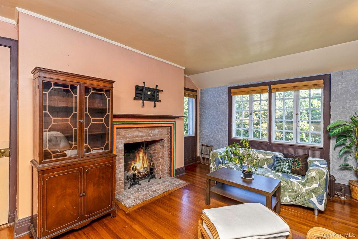 Fireplace, Interior, Living room, Wood Texture Flooring