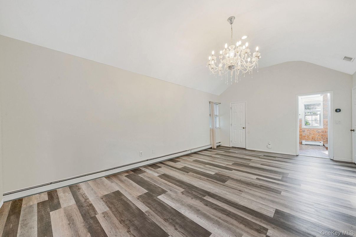 Chandelier, Empty room, Interior, Wood Texture Flooring