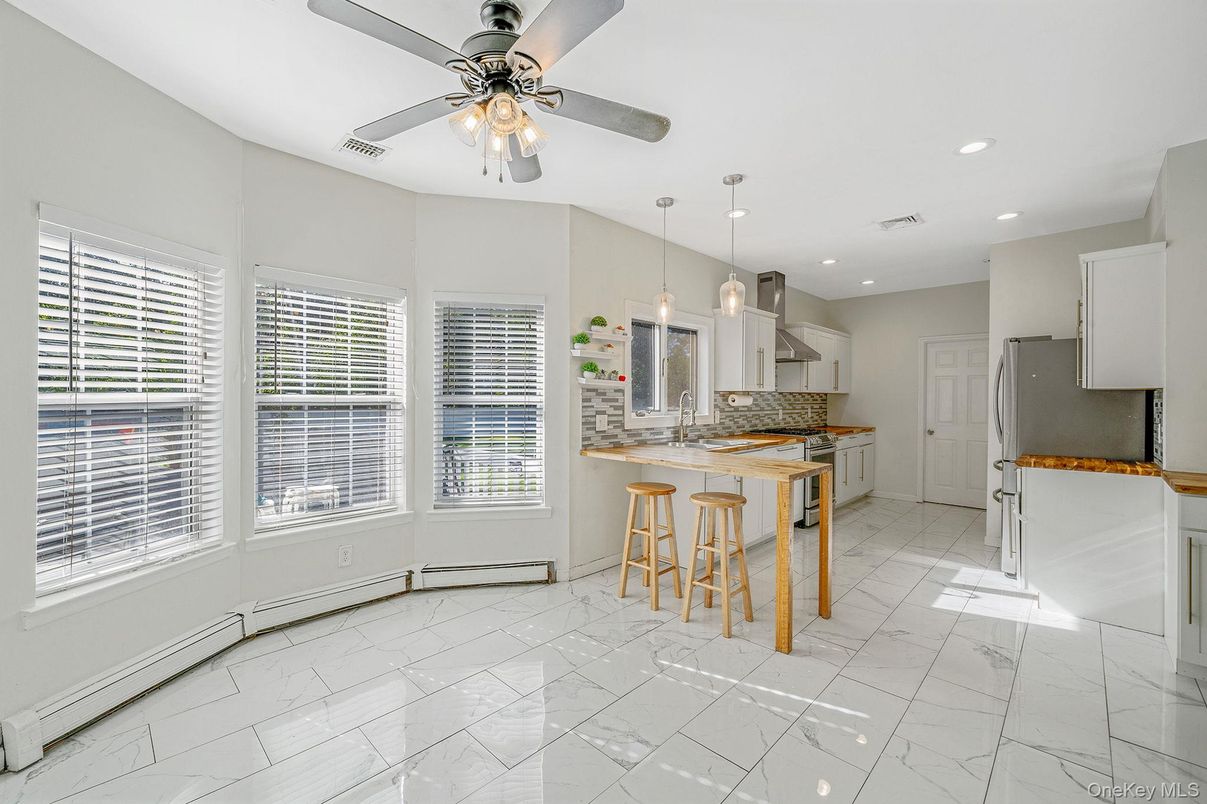 Interior, Kitchen, Marble, Pendant Lights, Recessed Lighting