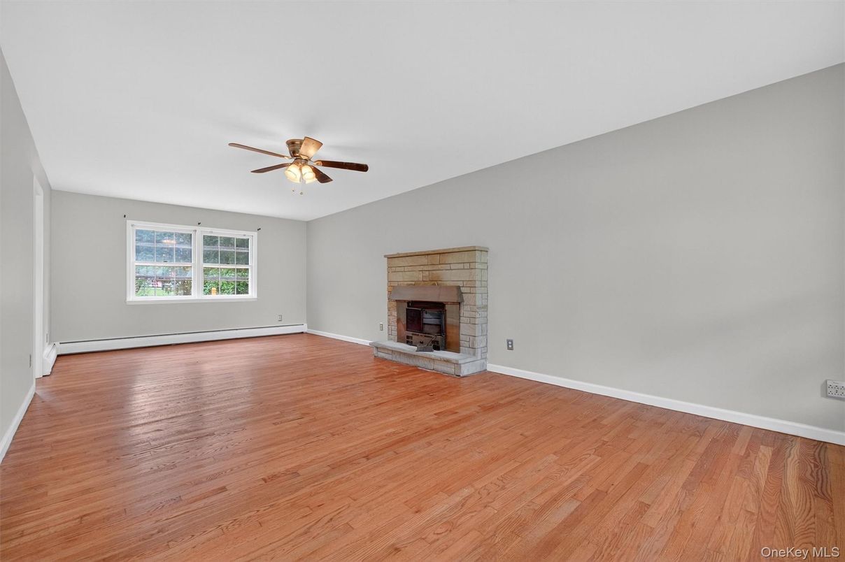 Empty room, Fireplace, Interior, Wood Texture Flooring