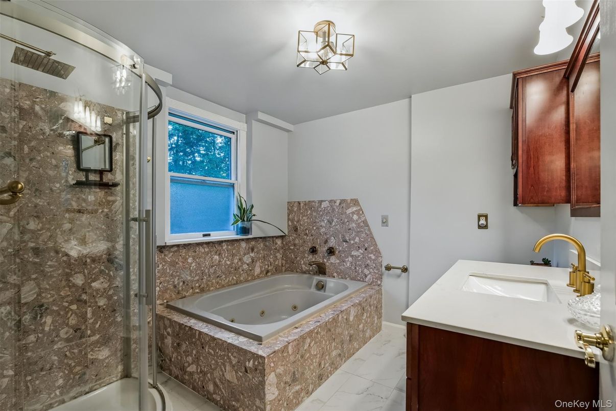 Bathroom, Glass Shower, Interior, Marble