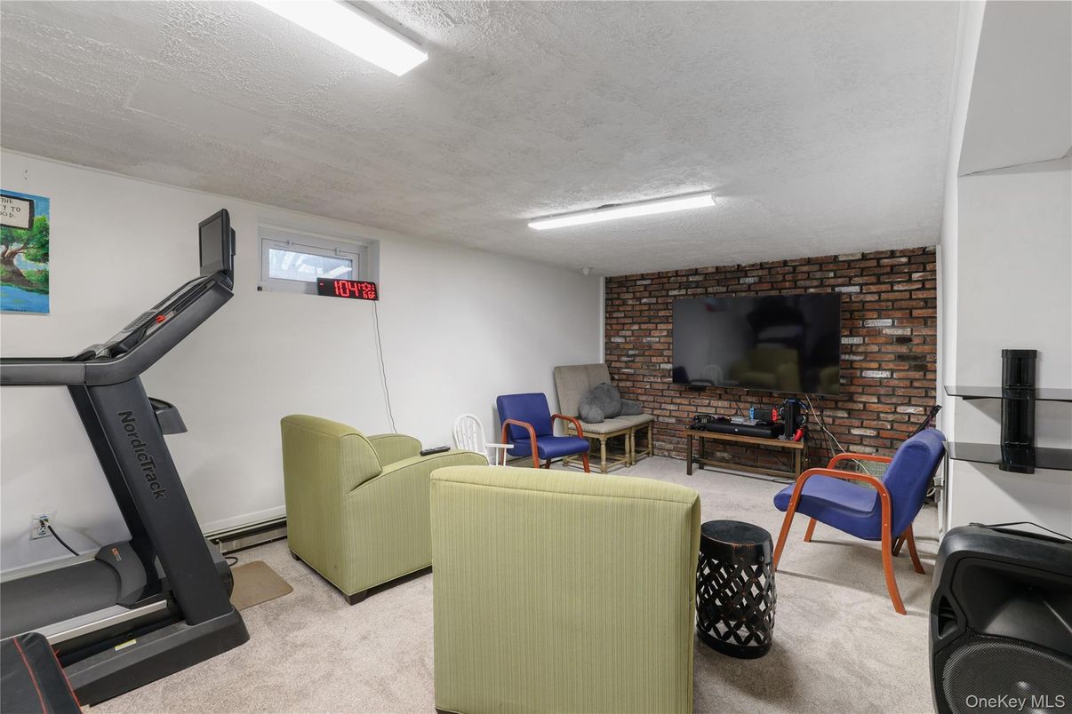 Fitness Equipment, Interior, Living room, Stone Walls