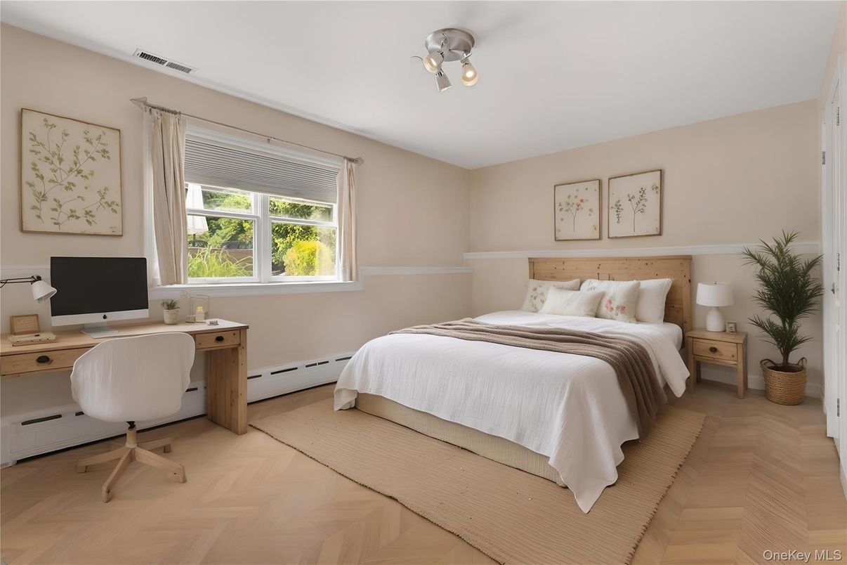 Bedroom, Home Office, Interior, Wood Texture Flooring
