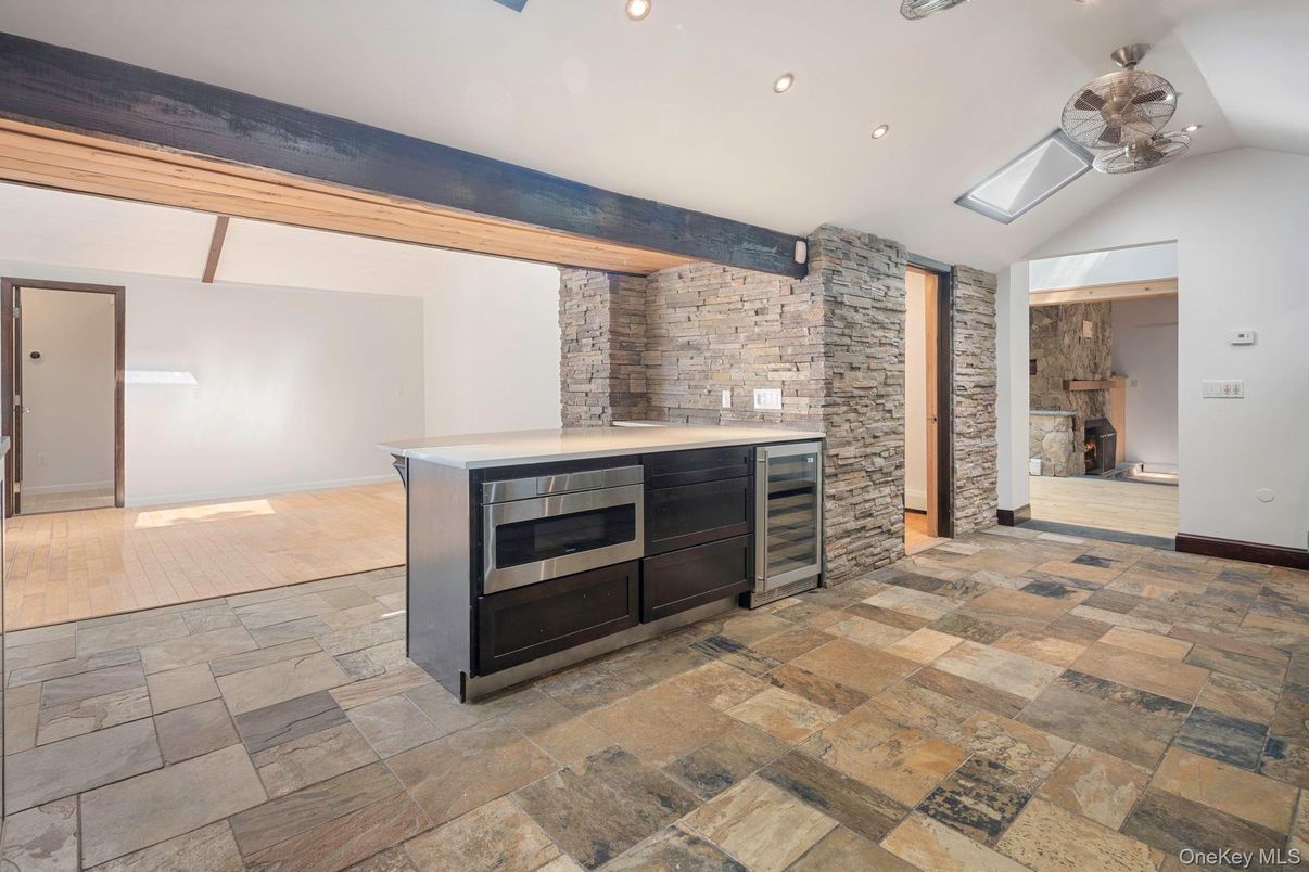 Interior, Recessed Lighting, Stone Walls