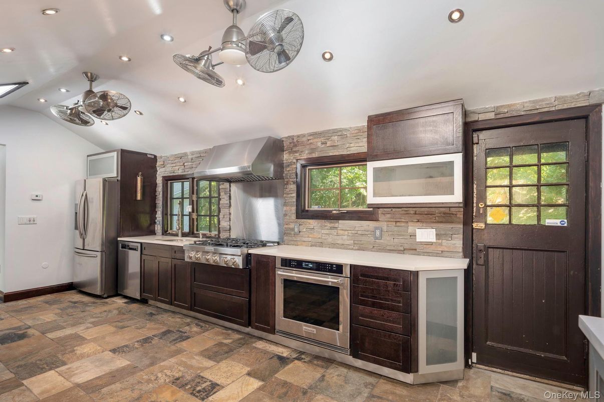 Interior, Kitchen, Recessed Lighting, Stainless Steel Appliances